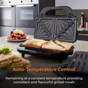 Tower T27032 3-in-1 Deep Filled Snack Maker with Non-Stick Coated Plate and Automatic Temperature Control, 900W, Stainless Steel image 5