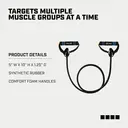 Capelli Sport Heavy Resistance Band - TPE Resistance Bands with Handles, Single Resistance Bands, Exercise Bands with Handles, for Resistance Training, Physical Therapy, Home Workouts, Fitness, Pilates image 3