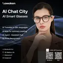 LAWAKEN AI Chat City Tortoise AI Smart Audio Glasses, 128 Languages Real-Time Translation, AI Note for Meeting Summary, AI agent of ChatGPT Gemini Claude, Waterproof, Lightweight, long battery, Prescription Lenses, 5.3 Bluetooth, Hands-Free Wearable, Open-Ear Music & Calls, for ios android, Stylish Design, for Modern Lifestyle image 5