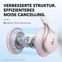Soundcore von Anker, Space One – Pink, kabellose Kopfhörer mit aktiver Geräuschunterdrückung, 2x stärkere Stimmgeräuschunterdrückung, bis zu 40 Stunden Akkulaufzeit mit ANC, App-Steuerung, Hi-Res-Wireless-Audio mit LDAC, bequemer Sitz, klare Anrufe, Bluetooth 5.3 image 1