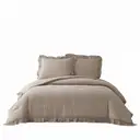 Meeallhome  Comforter Set  Vintage Ruffle Bed Set 220*200cm/50*75cm*2    khaki image 7
