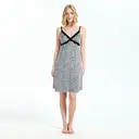 IZURIA black lace v-neck black leopard-print suspender dress  S image 2