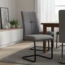 Dining Chair Venezia Cantilever Dark Grey 2pcs image 0