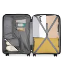 24 Inch Medium Check-in Luggage 66L, Lightweight Polypropylene Hard Shell Suitcase with TSA Lock (Black, 65cm) image 2