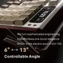 【Levage Motorisé Innovant】Siukie CTRL100 Clavier mécanique en aluminium CNC, touches HMX Cream Taro HIFI, écran IPS personnalisable, Gasket Mount, sans-fil Tri-Mode, layout 96 %, US QWERTY - Bronze Anodisé image 4