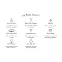 VQ Laura Ashley Jug Kettle, 1.7L, Rapid Boil, Hand-Applied Elveden Navy Print, Vintage, Stainless Steel, Floral - VQSBPKK278LANUK image 7