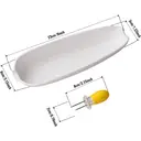 DAFUCERAMIC Lot de 4 assiettes à épis de maïs en porcelaine 8,8" - Blanc - Poignées en inox - Micro-ondes, lave-vaisselle et four image 5