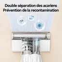 ochama Aspirateur anti-acariens avec stérilisation UV - Nettoyeur de matelas, compartiments séparés pour la poussière et les acariens, élimination des acariens par lumière UV-C, affichage à l'écran en temps réel, aspiration puissante - Pour literie, tapis, maisons avec animaux domestiques, contrôle des acariens, nettoyage domestique image 2