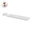 Rapoo 9310M Kabelloses Tastatur-Maus-Set, kabelloses Desktop-Set, 2400-DPI-Sensor, bis zu 12 Monate Akkulaufzeit, flaches Aluminium-Design, deutsches Layout für PC & Mac – Weiß image 2