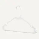 ANQI Plastic Clothes Hangers, Adult Size, White, Pack of 50 image 1