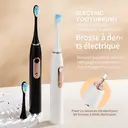 Rushi R-C31 Brosse à dents électrique avec charge USB-C et batterie 1500 mAh - Noir image 2