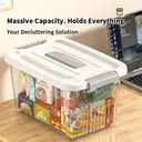 Thick Clear Plastic Storage Box 4 Pack 44.5x33x25cm(NO.8865*4) image 1