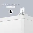 kleankin Tall Bathroom Storage Cabinet with Mirror, Freestanding Floor Cabinet Tallboy Unit with Adjustable Shelves, White image 6