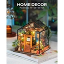 Robotime Rolife Cathy's Flower House DIY Dollhouse Kit 23.6 x 17.8 x 18cm 1PC,Home decoration, bookshelf decoration,Craft Gifts for Adults and Teens,Educational toys image 6