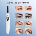 SUNLUXY S600 Recourbe-cils électrique pour courbure naturelle longue tenue, avec affichage LED de la température et de la batterie, arrêt automatique de sécurité - Blanc image 2