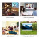 HOMCOM Écran de projection avec trépied pliable 84 pouces 4K HD 4:3, écran vidéoprojecteur réglable en hauteur, idéal pour le home cinéma, les films en intérieur/à l'extérieur image 7