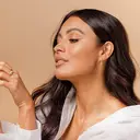 Ever Faith 3 - pair Dangle Huggie Earrings Set Dainty Hoop Spike and Stud Earrings with Cubic Zirconia image 3