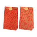 Mikirei Party Bags Sketched Hearts Red/Natural 6pcs image 2