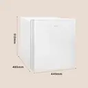 TCL RF60DWE0 45 L Kompakter Mini-Tischkühlschrank für Getränke, Snacks und Lebensmittel, verstellbare Füße, gehärtetes Glasregal, Energieklasse E, leise für Zuhause und Büro image 8