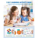 JoyCat Preschool Learning Activities 48 Reusable Pages, Handwriting Practice for Kids Toddlers, Tracing Letter Number Workbooks, Educational Toy Autism Busy Book, Learning Gift for 3 4 5 Year Olds image 2