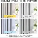 PONY DANCE Blackout Curtain with Eyelet, 1 Panel W132xL210cm (W52xL84inch), Greyish White image 4