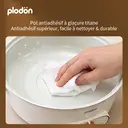 Plodon Marmite électrique 1600 W 7 L, grande capacité, multifonction, tout-en-un, cuve antiadhésive, mijoteuse, pour sauter et mijoter image 2