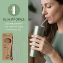 Huacan outdoor Stainless Steel Straw Set Coffee Beverage Gift Set 5-piece Set image 1