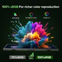 UPERFECT Portable Monitor 15.6", 100% sRGB Laptop Monitor, Built-in Adjustment Stand Speaker VESA, HDTV USB-C Plug & Play Second Screen for Phone Game Console image 2