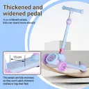 Neuleb Kick Scooter for Kids, 3 Wheel Adjustable Height, Lean-to-Steer, Widen Anti-Slip Deck, Light Up Flashing Wheels, Toddler Scooter for Boys Girls Ages 3-10, Outdoor Indoor Sport Toy Birthday Gift image 8