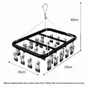 SNSP Clothes Hanger Aluminum Alloy Plate 26 Clip Multi functional Socks Windproof Clip Inner Socks & Underwear Clips image 1