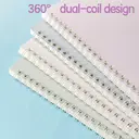 Deli Clear Tone Series Lot de 4 carnets à spirale A5, papier ligné 70g/m² - 80 feuilles/160 pages image 3