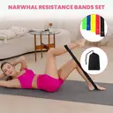 Good Nite Resistance Bands for Women and Men, 5 Different Levels of Resistance Exercise Bands for Yoga, Pilates - Include Carry Bag - for Hand, Hip and Leg Training image 6