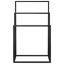 MINGHOUDTK Support vertical autoportant à 3 niveaux multi-étages pour serviettes de bain et de toilette, couvertures (salle de bains/chambre à coudre) image 2