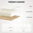 HOMCOM Breathable Mesh Office Chair, Ergonomic Swivel Computer Chair with Flip-up Armrests, Lumbar Back Support for Home/Office, White image 3