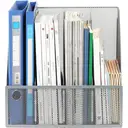 Senhoglb Porte-revues A4 en métal de bureau, Argent, Offre annuelle, Sélection cadeaux top image 2