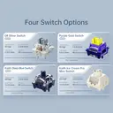 Machenike KG98 - Clavier mécanique 96 % triple mode, disposition QWERTY US, switch Bleu image 3