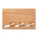 Maison by Premier Acacia Wood Cheese Board with Three Knives, Durable Cheese Serving Board with Knife Storage image 1