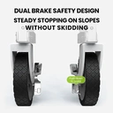 ochama Collapsible Compact Camping Wagon 127L Off-White, 200kg Load Capacity, 250L Stackable Capacity, Dual Brake 360° Swivel Wheels, Space-Saving Storage, Heavy-Duty Spray-Painted Steel Tubes, Perfect for Camping, Picnics, Vending, Shopping, Grocery Runs & Moving image 6