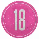 Unique Party Glitz 18th Birthday Balloon, Pink, 45cm image 0