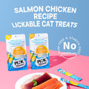 Pink Soft Cat Treats – Mixed Flavors (Tuna， Chicken， Salmon & Chicken)， 50 Sticks × 15g – Zero Additives， Grain-Free & Gel-Free – Hairball Control & Digestive Support – Trusted Canadian Pet Brand image 3