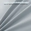 MENDALE Duvet Cover Set - Premium Bedding Set - 200*200 cm Duvet Cover with 65*65 cm Pillow Case - Soft Brushed Microfiber- Light Blue & Light Grey image 6