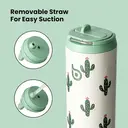 Bottle Bottle Stainless Steel Water Bottle 700ml with Straw and Lid Sports Insulated Metal Water Bottles with Handle (Sweet Oasis) image 2