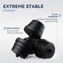 30KG Adjustable Dumbbells Barbell Set, Home Gym Free Weights for Full Body Training image 5