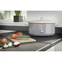 Swan 6.5L Retro Slow Cooker - Retro Grey, 320W, with 3 Temperature Settings, Keep Warm Function, SF17031GRN image 3
