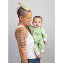 Mama Bamboo Babygrow 3-6Months Green Bamboo Print image 2