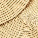 Lot de 6 sets de table ovales en vinyle tressé 45 x 30 cm - Crème image 6