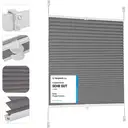 Sekey Plissé Occultant Sans Perçage - Klemmfix - Opaque - Protection Solaire - 60x200cm, Foncé image 0