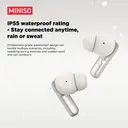 MINISO MS106 kabellose Bluetooth 6.0-Ohrhörer mit hochwertigem klang, IPX5 wassergeschützt, KI-Sprachübersetzung und integriertem Mikrofon; TWS; geeignet für büro, sport, lernen und telefonate image 2
