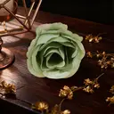 Wei’s Moment 20Pcs Artificial Flowers Roses, Real Touch
 Foam Roses, Fake Flowers Rose for DIY Wedding Bridal Bouquets Baby Shower Table Centerpieces Home Decorations, Cream Green image 1