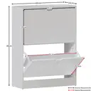 Vida Designs Shoe Cabinet 2 Doors White image 9